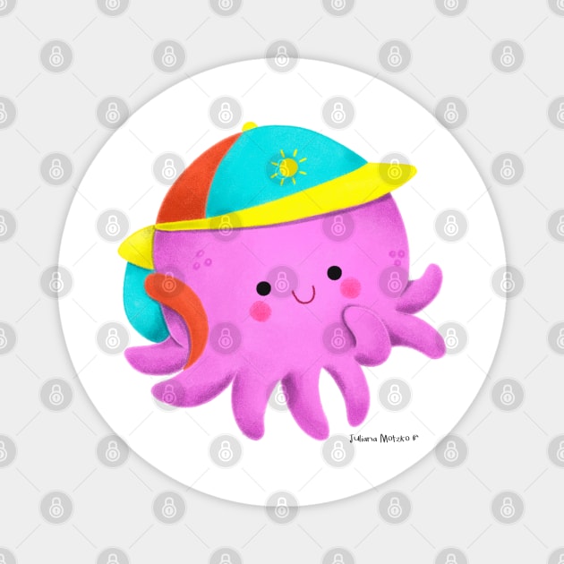 Baby Octopus goes to school Magnet by julianamotzko